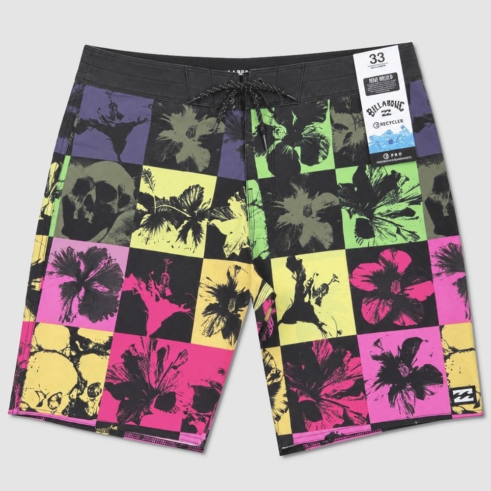Billabong Sundays Pro Board Shorts - NWT Mens Size 33 Multicolor - #49942-N3